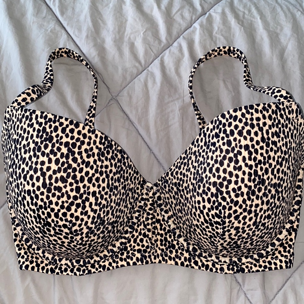 Cheetah print Shade & Shore bikini top 34ddd
